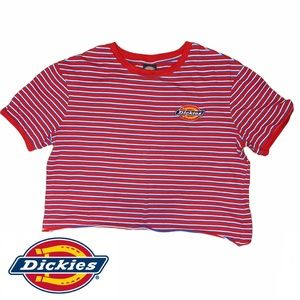 Dickie’s Striped Cropped Tee in M